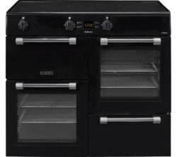LEISURE  Cookmaster CK100D210K Electric Induction Range Cooker - Black & Chrome